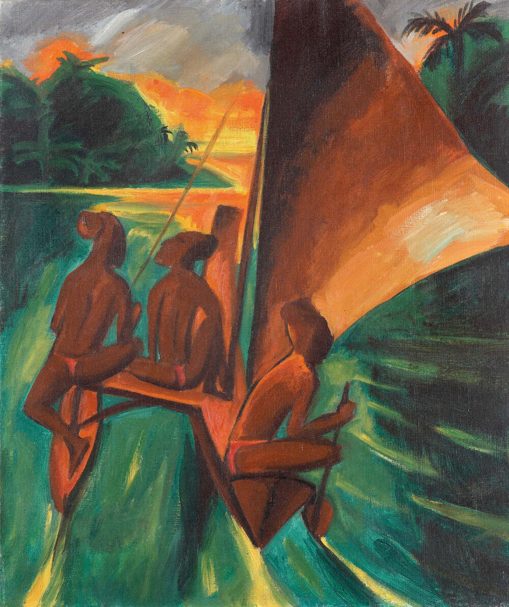Max Pechstein, Im Kanu (Südsee), 1917. Kunstsammlungen Zwickau – Max Pechstein Museum