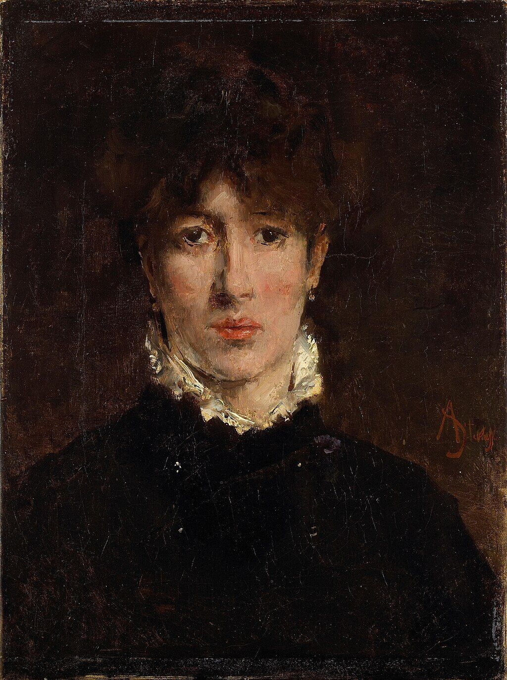 Alfred Stevens, Portrait Sarah Bernhardt, um 1882 | Alfred Stevens, Public domain, via Wikimedia Commons