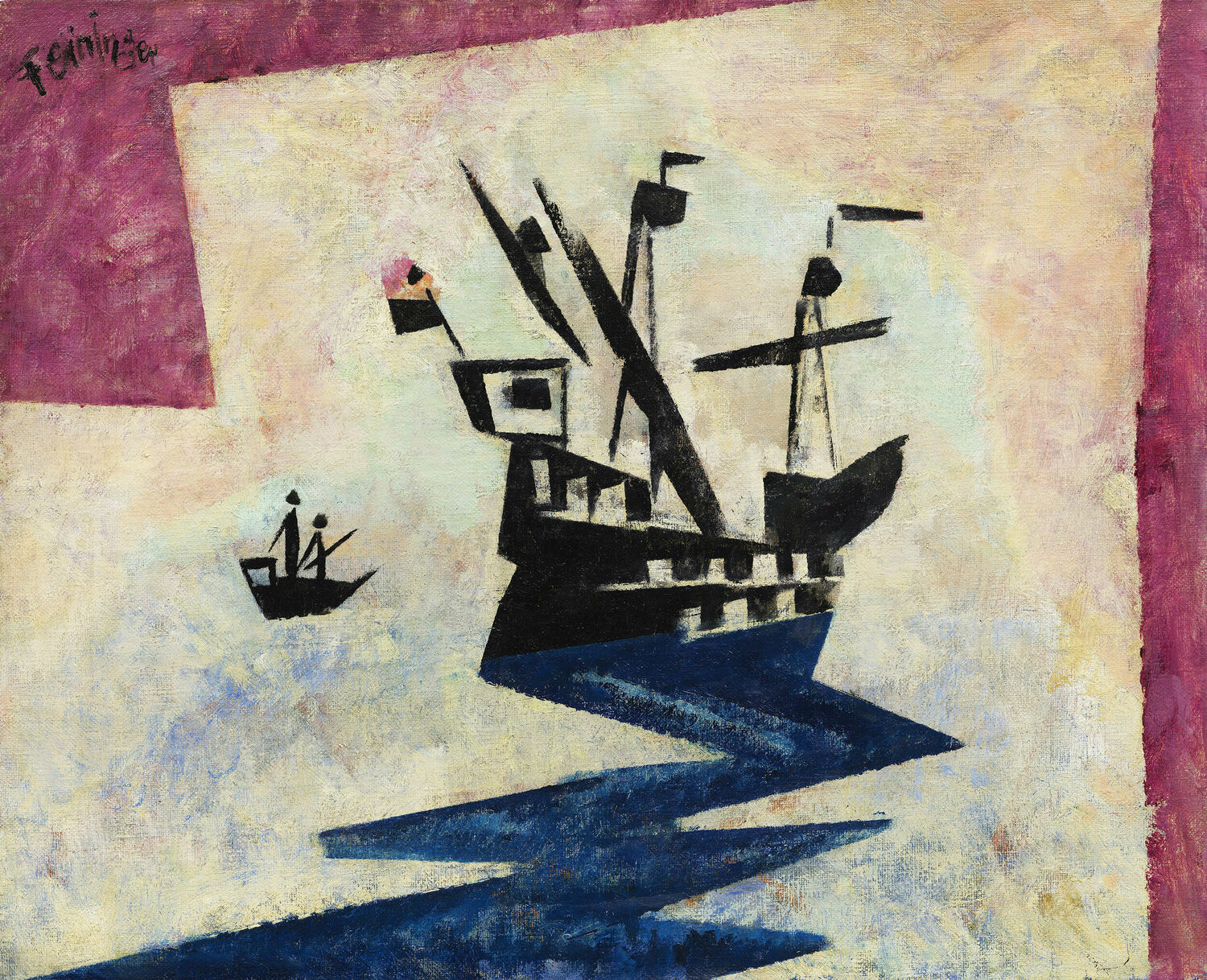 Lyonel Feininger, Karavellen, 1933, Privatsammlung © VG Bild-Kunst, Bonn 2024, Foto: Ketterer Kunst