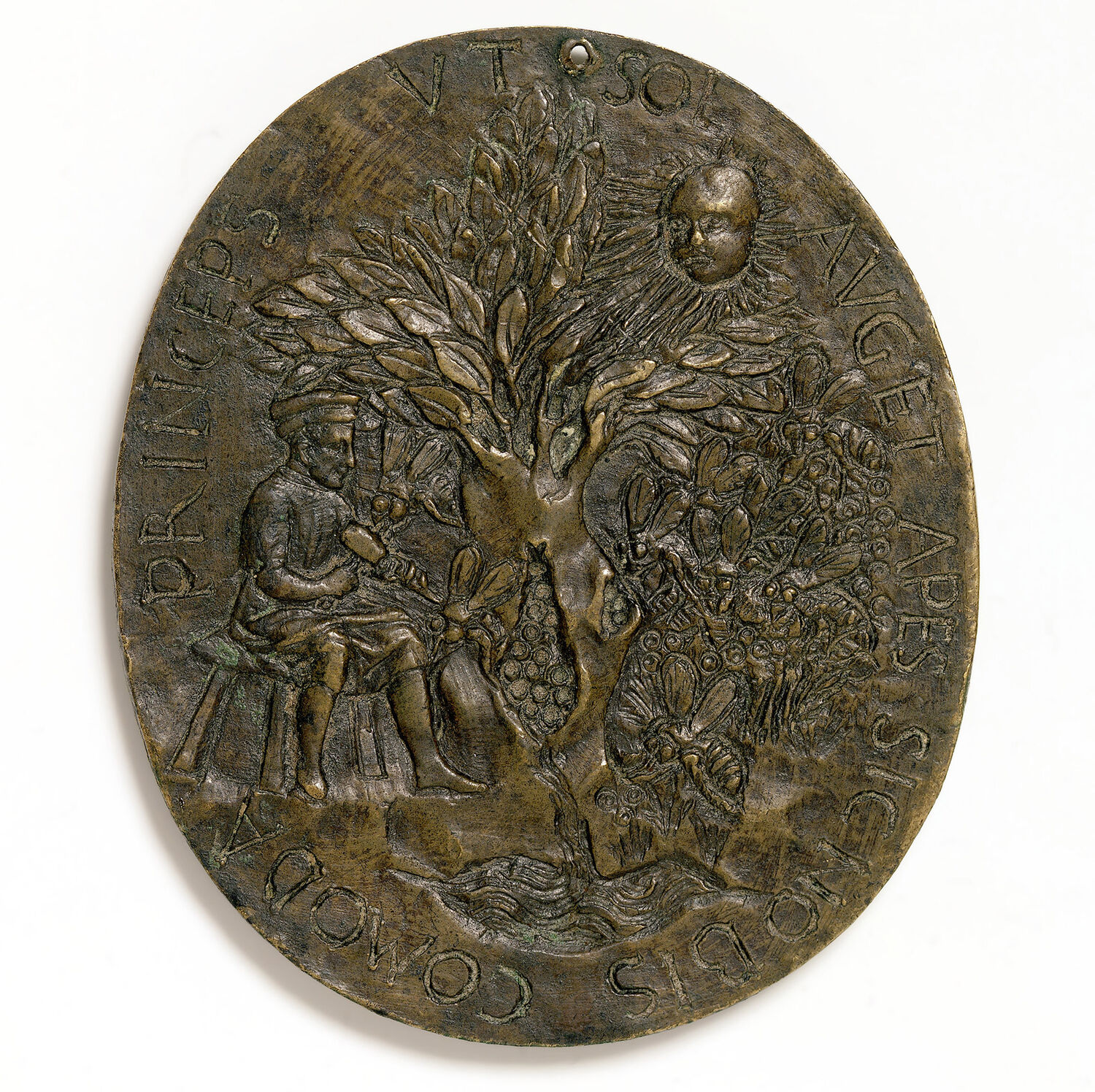 Filarete, Selbstbildnismedaille (Rückseite), um 1460, Bronze, 7,93 x 6,66 cm, London, Victoria & Albert Museum © Victoria & Albert Museum London