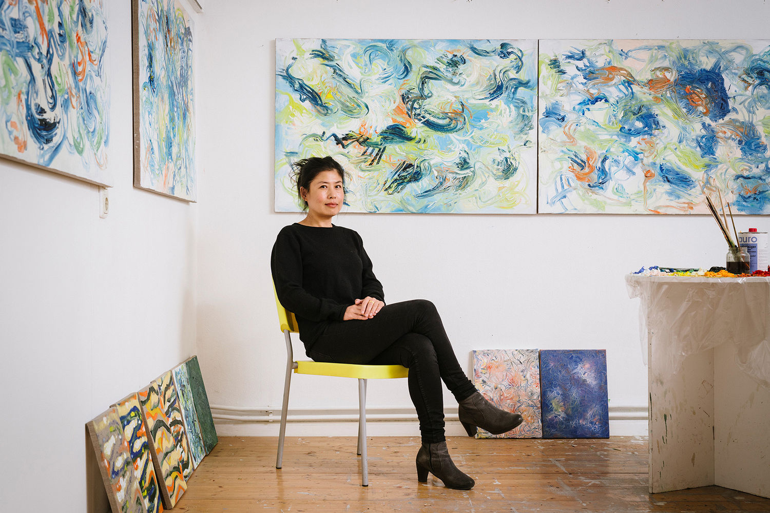 Chunqing Huang in her studio. Photo: Sebastian Schramm