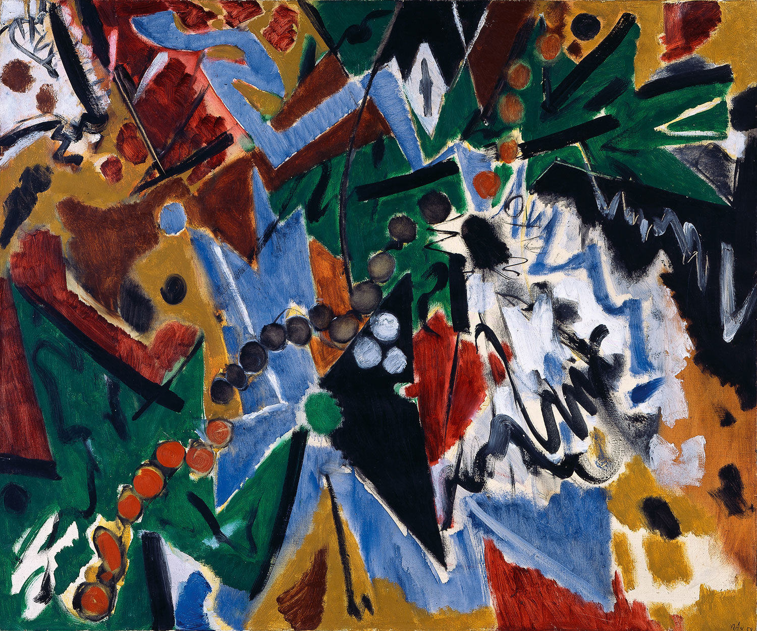 Ernst Wilhelm Nay, Instrumentation, 1952, MKM Museum Küppersmühle für Moderne Kunst, Duisburg, Sammlung Ströher © VG Bild-Kunst, Bonn 2022