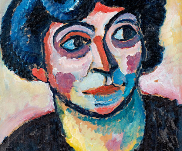 Bild zu Farben im Gesicht! Alexej von Jawlenskys Selbstbildnis von 1912 mit Angelica Jawlensky Bianconi, Enkelin des Künstlers