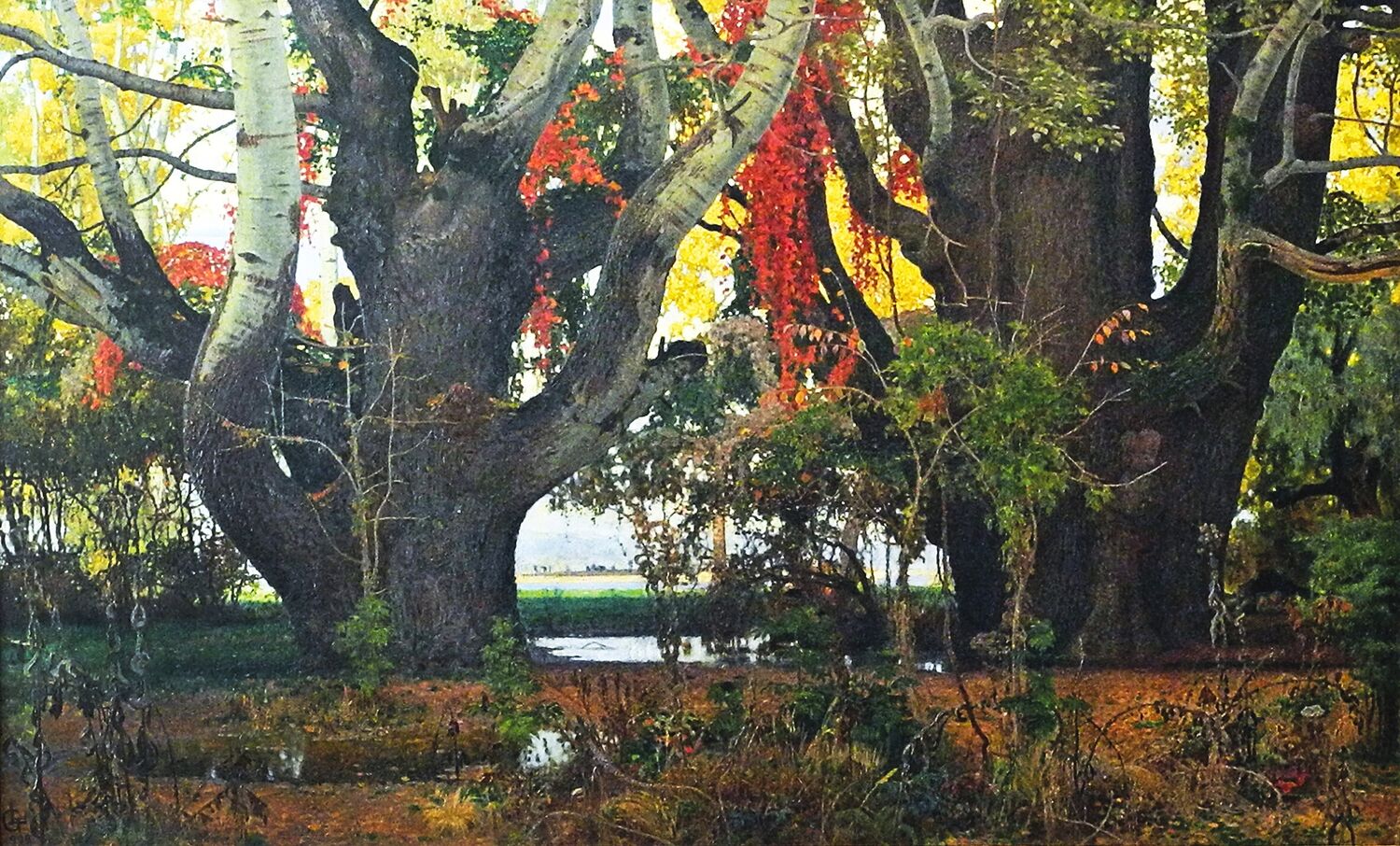 Georg L&uuml;hrig, Romanian Park, 1900, private collection &copy; Museum Wiesbaden / Bernd Fickert