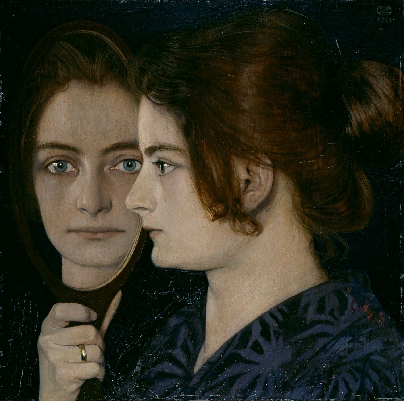 Oskar Zwintscher, Bildnis der Frau des Künstlers, 1901, Städtische Galerie im Lenbachhaus und Kunstbau München, erworben mit Unterstützung der Ernst von Siemens Kunststiftung