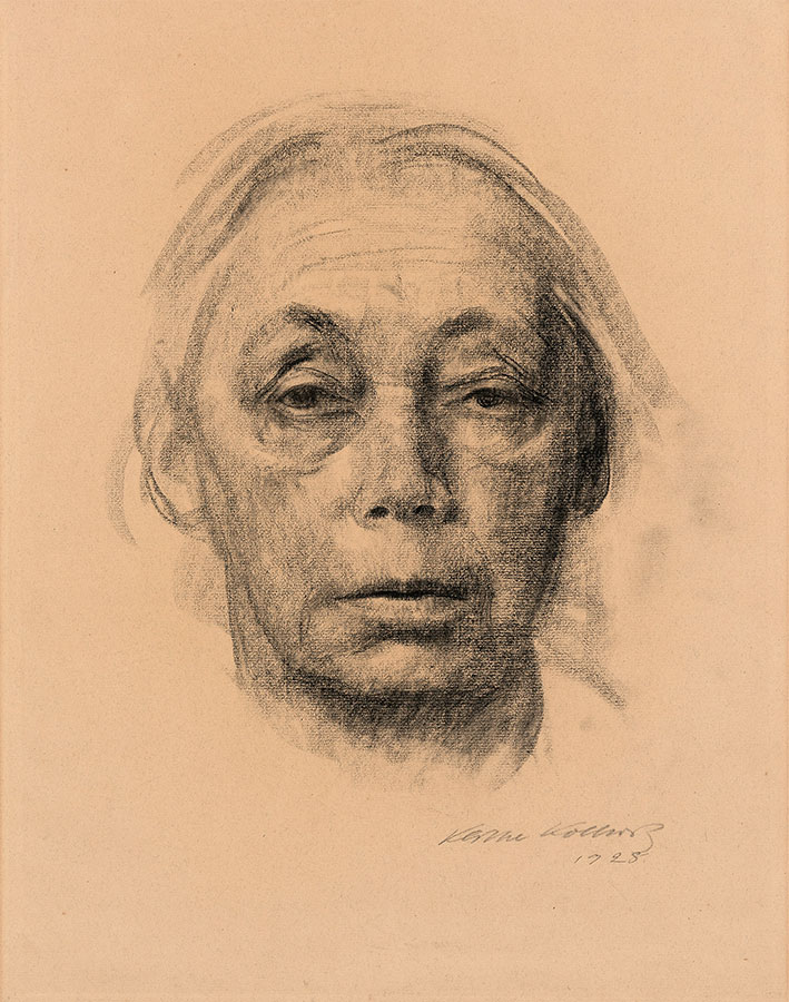 Käthe Kollwitz, Selbstbildnis, 1928, Museum Wiesbaden, Foto: Museum Wiesbaden / Bernd Fickert