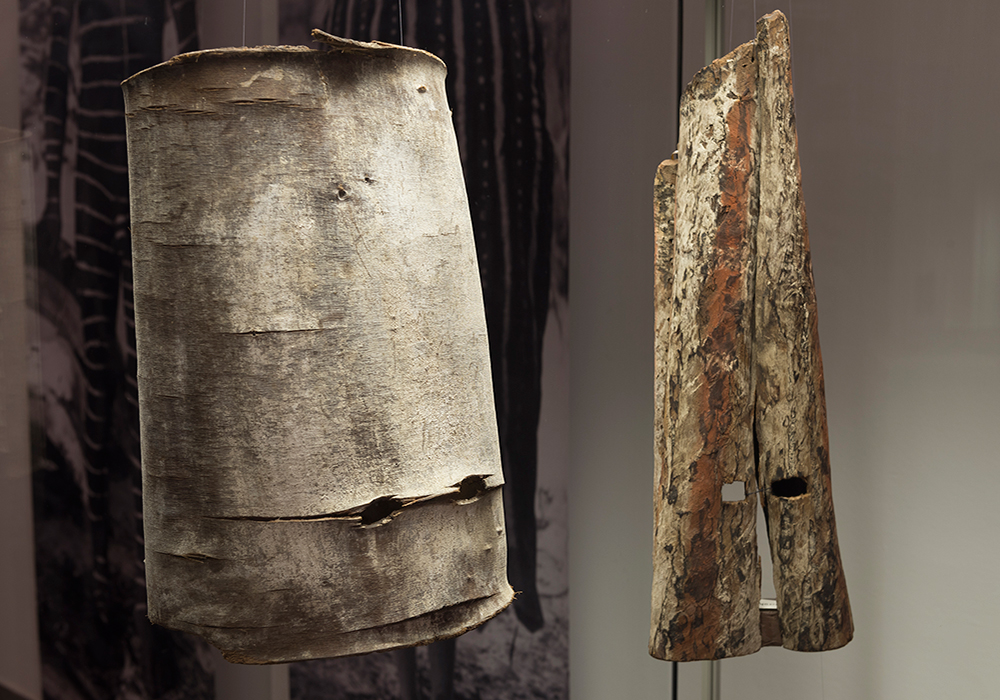 Maske der Yamana, Feuerland. Aus der Sammlung Martin Gusinde, Missions-Ethnographisches Museum St. Gabriel, Foto: Bernd Fickert/Museum Wiesbaden