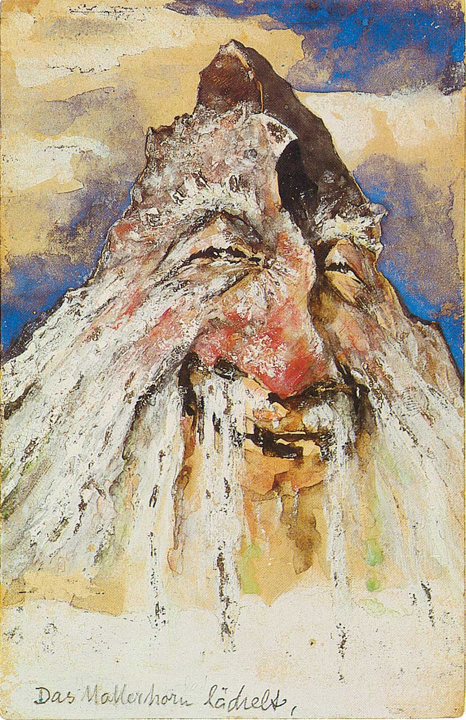 Emil Nolde, Das Matterhorn lächelt, Bergpostkarte, 1896. © Nolde-Stiftung Seebüll.