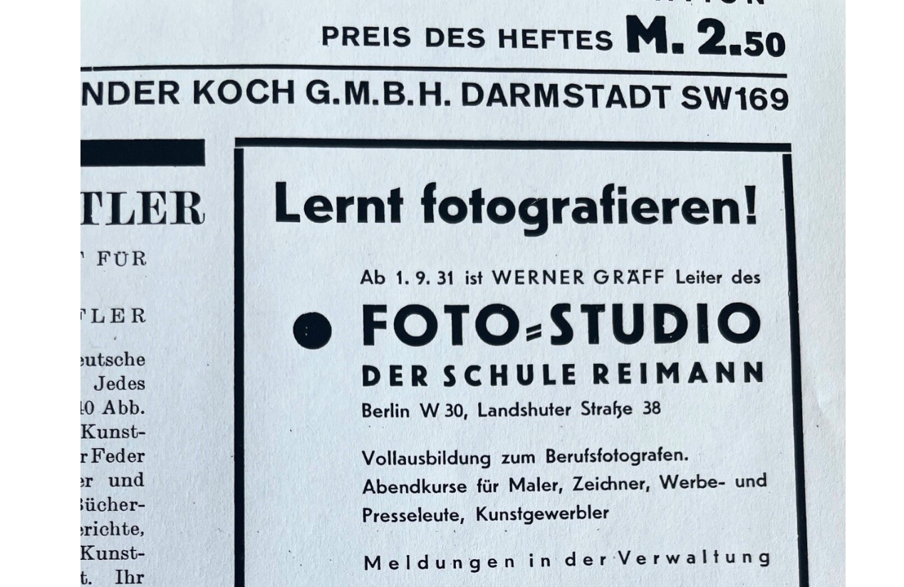 Anzeige Fotoschule Reimann