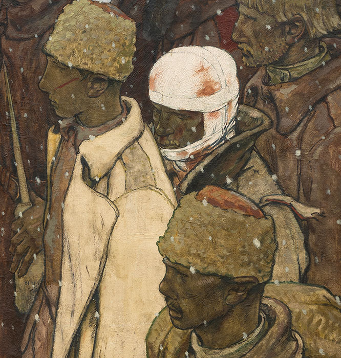 Fritz Erler, Soldaten (Detail), 1916, Museum Wiesbaden